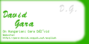 david gara business card